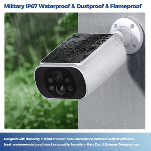 Alevio 2.5K Outdoor Solar Camera Wireless AI Security With Night Vision Hooks - stepyours.com