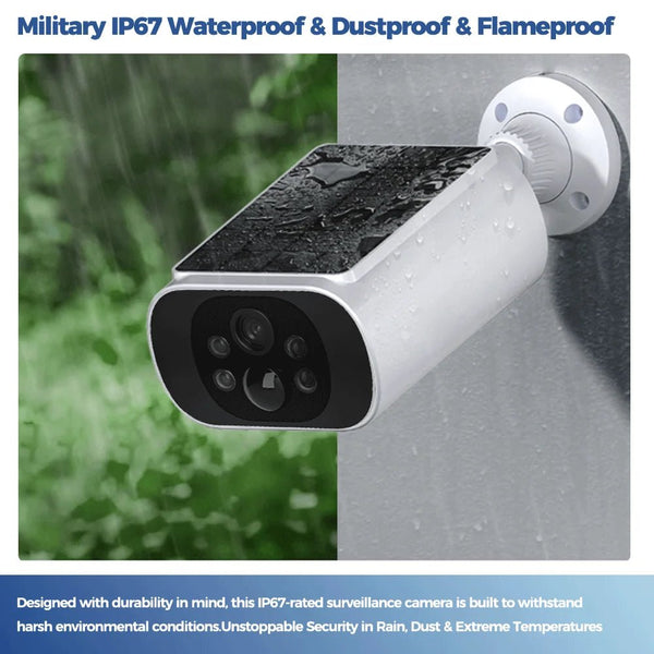 ALEVIO Solar Outdoor Camera - 2.5K Video, AI Detection And Color Night Vision - stepyours.com