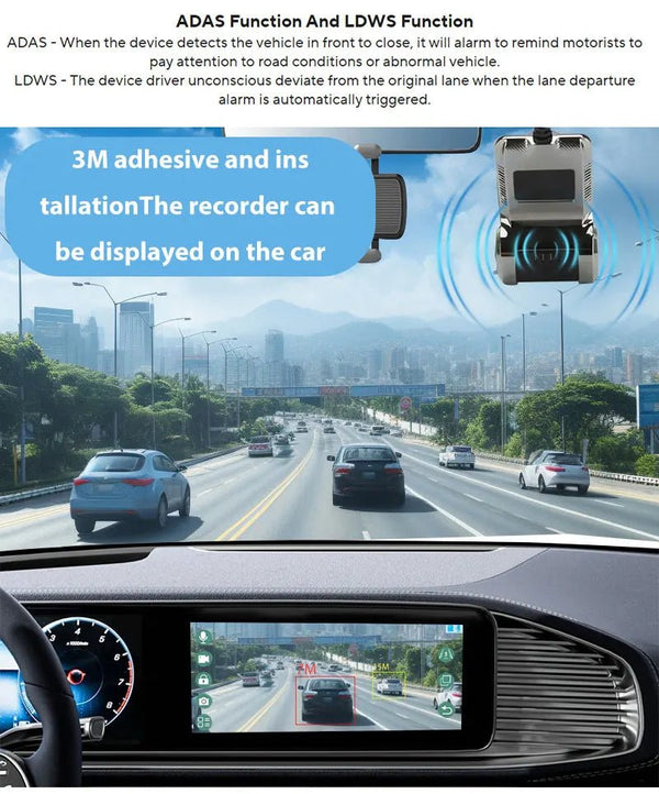USB Dash Cam 1080P HD Night Vision With ADAS And G Sensor - stepyours.com