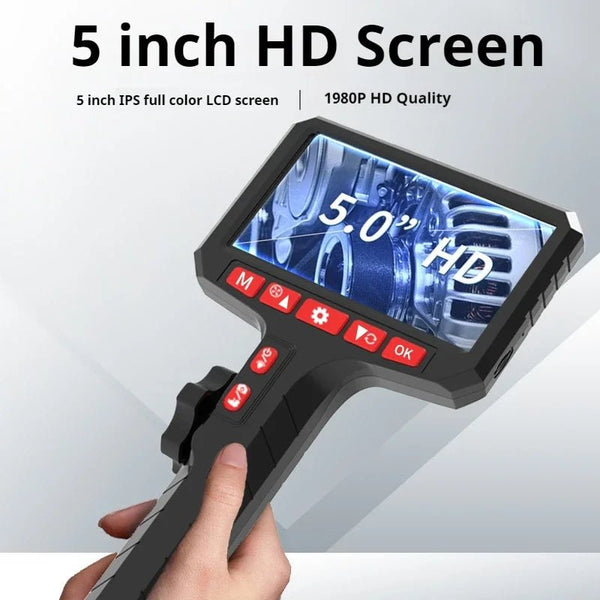 3.9mm HD Two Way Rotary Endoscope Camera 360 1080P 5.0 Inch IPS Screen Hooks - stepyours.com