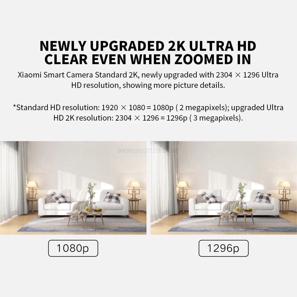 Xiaomi Smart IP Camera Standard Edition 2K HD Night Vision AI Alarm - stepyours.com