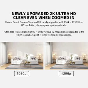 Xiaomi Smart IP Camera Standard Edition 2K HD Night Vision AI Alarm - stepyours.com