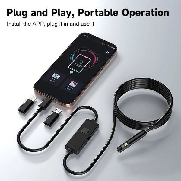 HD1080P Endoscope 3in1 USB Type - C Dual Camera for iPhone Android.add Hooks - stepyours.com