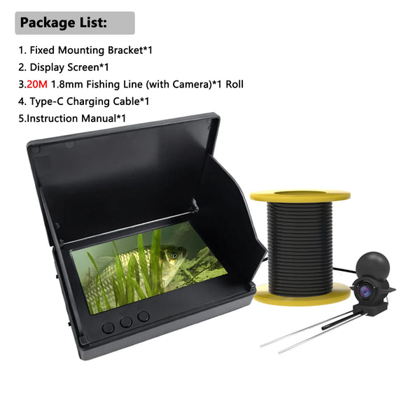 Dodosee Handheld 1080P Fish Finder 4.3 Inch LCD Depth Camera With Night Vision - stepyours.com