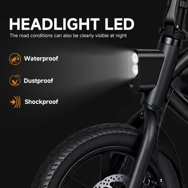 HEZZO Foldable Adult Electric Bike for Daily Rides — product view 4