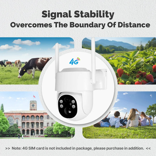 MOES Tuya Solar Powered 4G WiFi 4MP Security Camera With Color Night Vision - stepyours.com