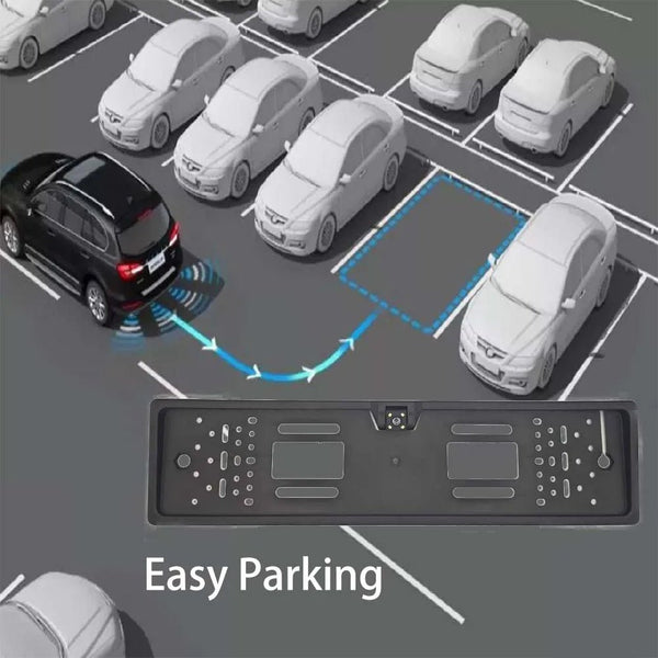 4 8 12 LED European License Plate Rearview Camera Frame Night Vision For Truck - stepyours.com