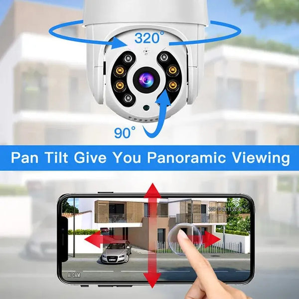 A8 8MP 4K PTZ Outdoor Wireless IP Camera - Smart AI Auto Tracking