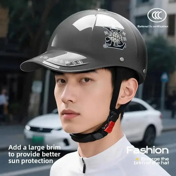 Retro Baseball Cap Safety Helmet — product view 2