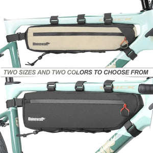 Rhinowalk Bike Frame Triangle Bag Splash-Proof 2.1L-2.7L Bicycle Under Tube Bag Double Sided SBS Zipper Bottom Binding Syste