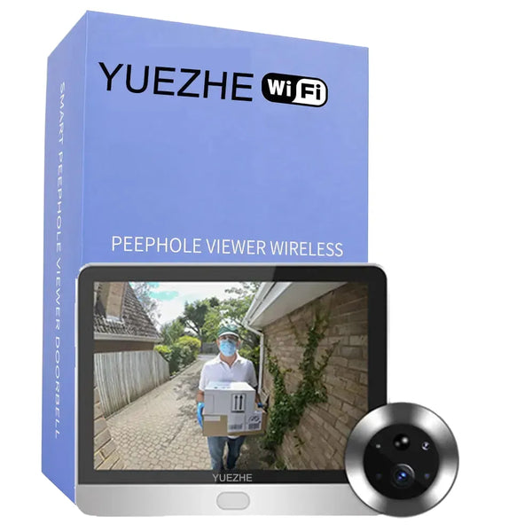 Yuezhe 3MP Door peephole camera icam365 4.3 IPS Screen Night PIR wifi Phone wireless Camera Security protection for Smart Home by stepyours.com