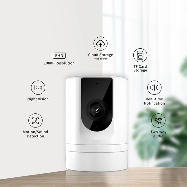 Indoor Pet Camera With Phone App 1080P WiFi Security Camera Foldable - stepyours.com