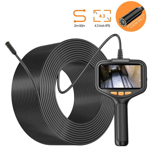 Four Point Three Inch Industrial Endoscope Camera 1080P HD 50m Rigid Cable - stepyours.com