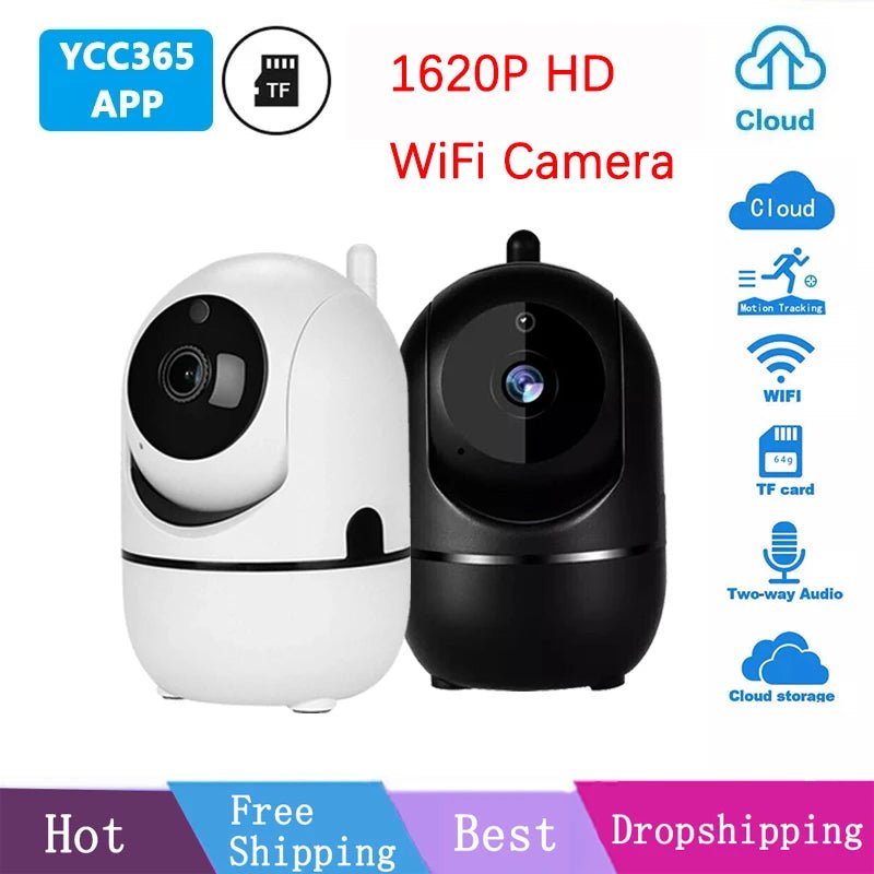 YCC365 Plus IP Camera Auto Tracking 2MP HD Night Vision WiFi Security - stepyours.com