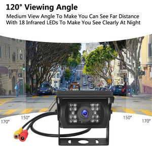 12 To 24V IR Back Up Camera Night Vision For RV Truck Car With 7 Inch Monitor - stepyours.com