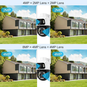8MP 4K PTZ WiFi Outdoor Camera - Dual Lens AI Tracking for Enhanced Security - stepyours.com