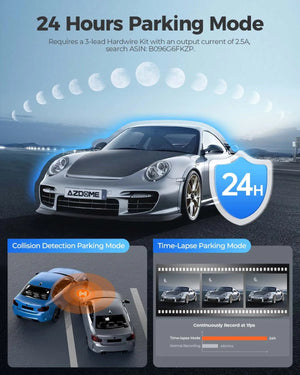 AZDOME M550 Pro 4K Dash Cam WiFi GPS Night Vision Parking Monitor Rear Camera - stepyours.com