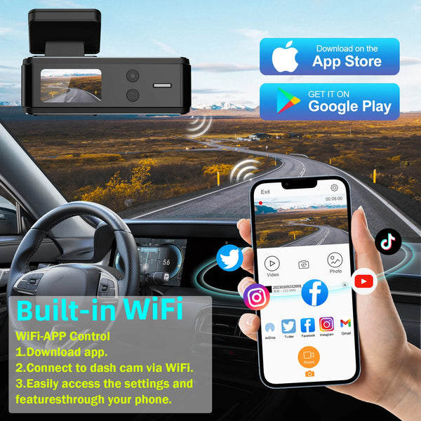Aprilboy 4K Dash Cam With Front And Rear Cameras Night Vision Parking Monitor - stepyours.com