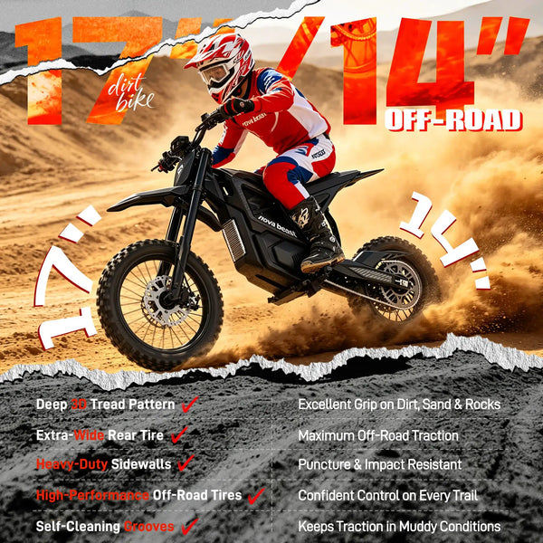 ESKUTE NOVA Beast Electric Dirt Bike for Adults & Teens, 5500W Peak Mid-Drive Motor, 50 MPH Top Speed, 60V 27Ah Battery, Hydraulic Brakes, Nitrogen-Filled Suspension