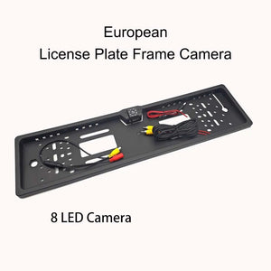 4 8 12 LED European License Plate Rearview Camera Frame Night Vision For Truck - stepyours.com