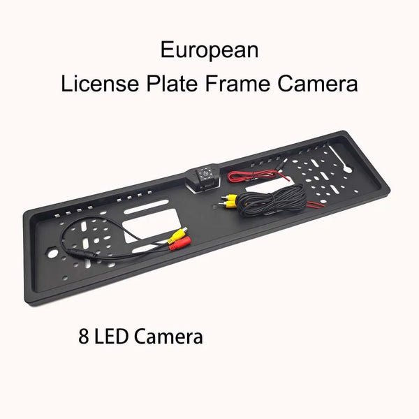 4 8 12 LED European License Plate Rearview Camera Frame Night Vision For Truck - stepyours.com