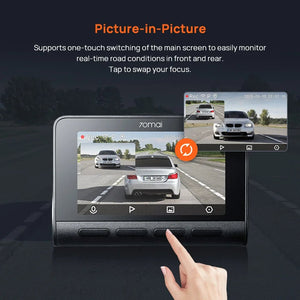70mai Dash Cam 4K A800SE Dual Channel 24H Parking HDR WiFi 6 Voice Control - stepyours.com