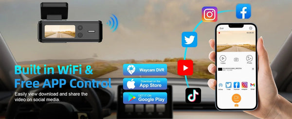 Aprilboy 4K WiFi Dash Cam Front And Rear Night Vision G Sensor Parking Monitor - stepyours.com