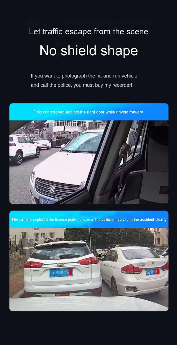 4K Quad Camera Hidden Dash Cam With App Night Vision Motion Detection Parking - stepyours.com