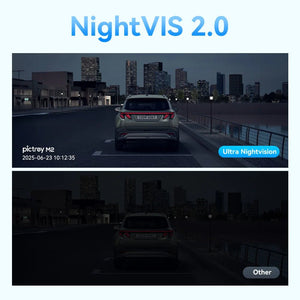 Pictrey M2 2K Dash Cam 330 Degree Rotatable Car DVR Night Vision Voice Control - stepyours.com
