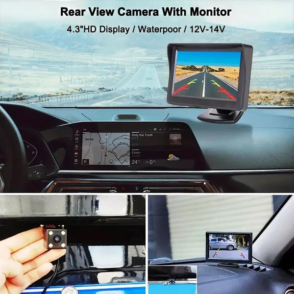 4.3 Inch Rear View Camera Monitor For Car Parking System - stepyours.com