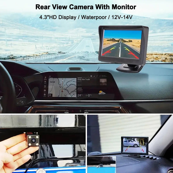 4.3 Inch Rear View Camera Monitor for Car Parking and Reversing System - stepyours.com
