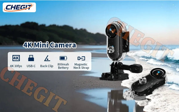 4K WiFi POV Mini Action Camera Magnetic Pocket Vlog Cam Helmet Mount for Bike - stepyours.com