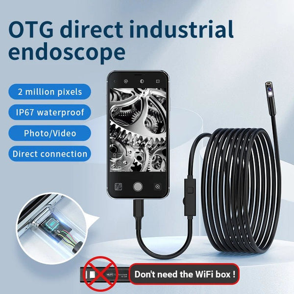 KERUI 2MP Industrial Endoscope Camera - Dual Lens, IP67 Waterproof, Type - C Ready - stepyours.com