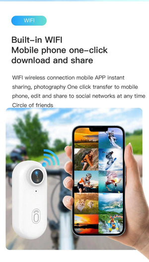 4K Mini WiFi Magnetic POV Action Camera for Sports Waterproof Helmet Cam - stepyours.com