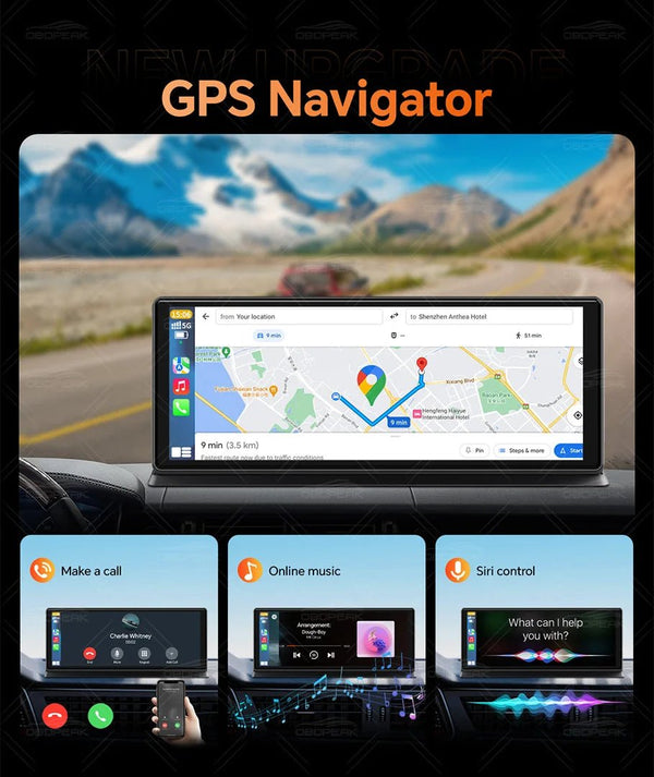 K8 Pro 11.3 Inch Dash Cam Dual Lens 5K GPS 5G WiFi Ultimate CarPlay Android Auto - stepyours.com