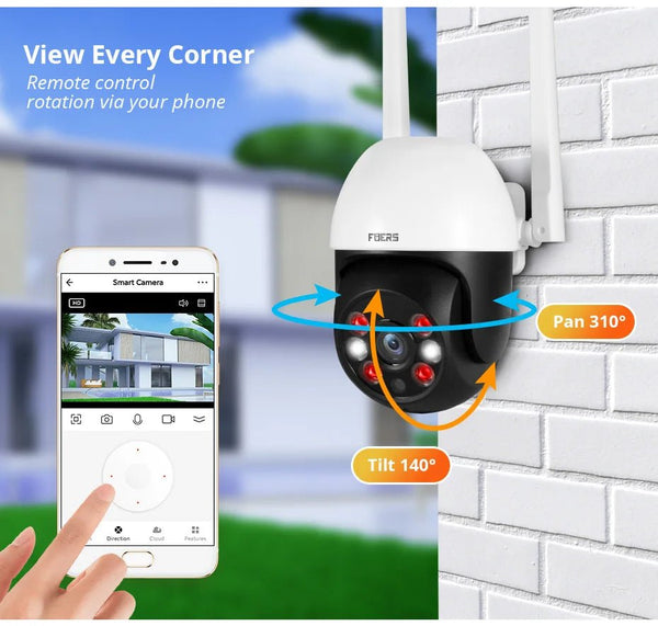 Fuers 8MP 4K Outdoor IP Camera - Auto Tracking And AI Human Detection Tuya Smart - stepyours.com
