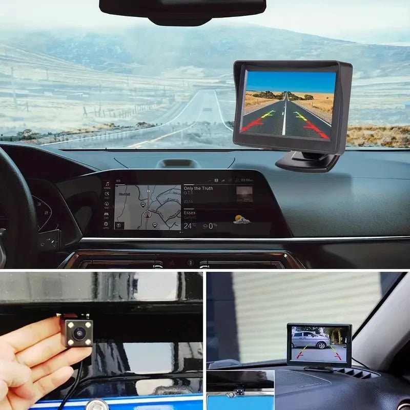 Four Point Three Inch Rear View Monitor For Car Parking Reversing Camera System - stepyours.com