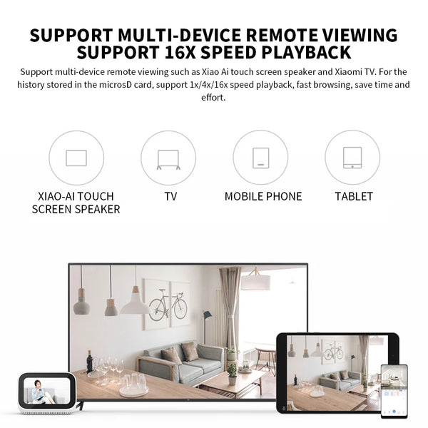 Xiaomi 360 Degree Mi PTZ 2K Security Camera AI Detection Indoor Night Vision by stepyours.com