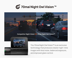 70mai A200 Dash Cam 2 Inch LCD Dual Channel 1080P Car DVR 24H Parking - stepyours.com