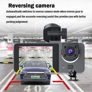 3 Channel 1080P Dash Cam For Cars With WiFi DVR Night Vision Rear View Camera - stepyours.com