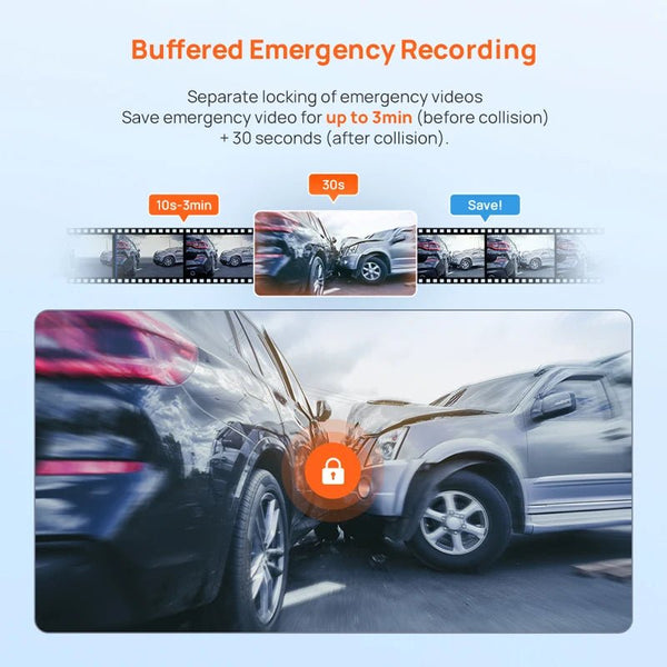 70mai Dash Cam A410 Front 1440P Rear 1080P Car DVR 256GB 24H Parking - stepyours.com