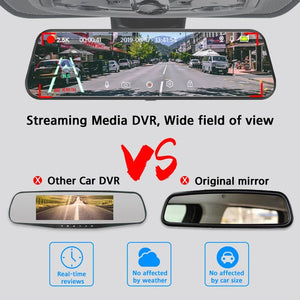 EACE 2.5K Mirror Dash Cam For Car Touch Screen With GPS WiFi 1440P Parking DVR - stepyours.com