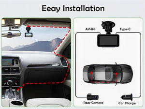 4K Dash Cam for Cars Front and Rear with WiFi GPS 24H Parking Mode - stepyours.com
