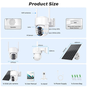 ICSEE 5MP Solar Wireless Outdoor Camera 7800mAh Battery 365 Day Standby - stepyours.com