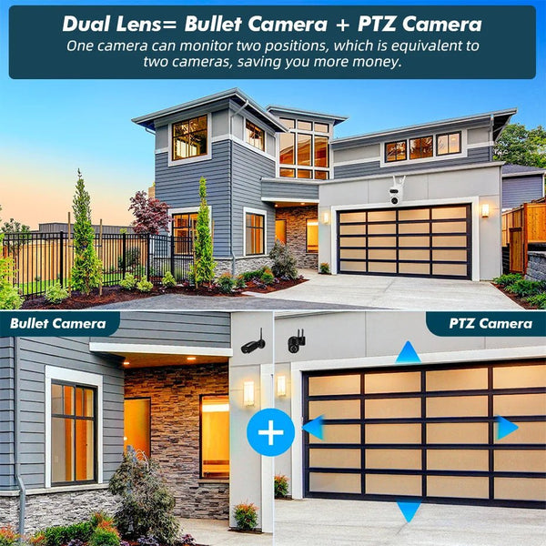 FUERS 5K 10MP Dual Lens IP Camera Tuya Smart - Auto Tracking Surveillance - stepyours.com
