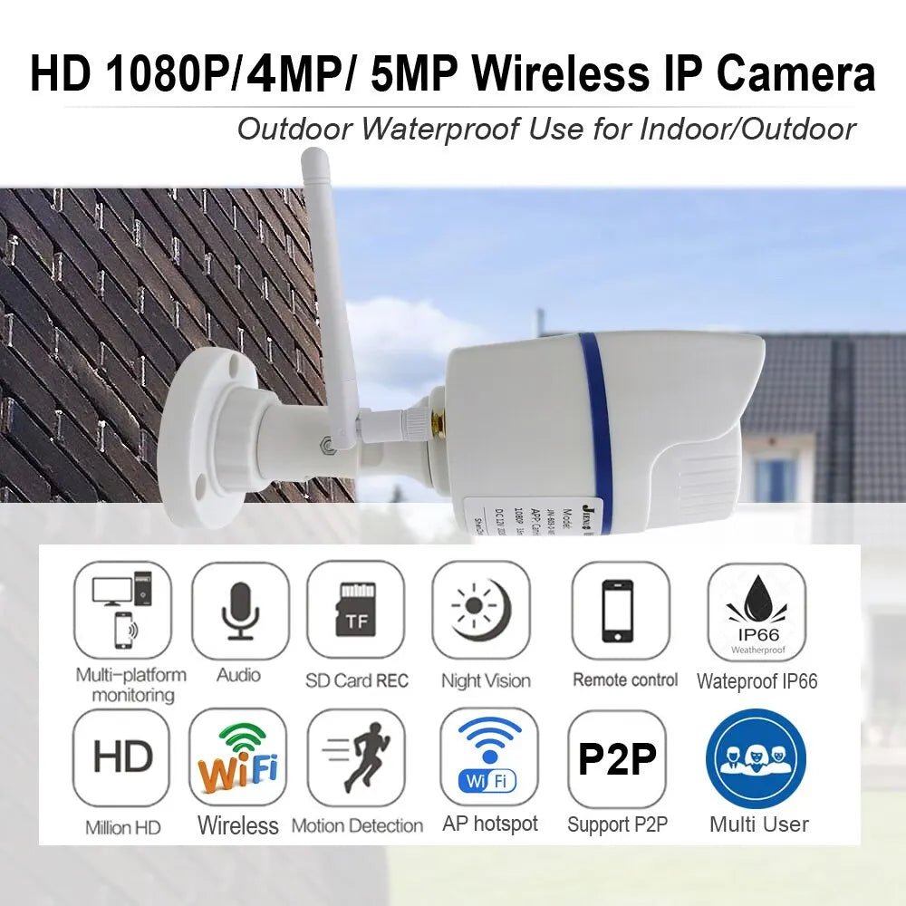 Camhipro 5MP 1080P WiFi Outdoor IP Camera for Home Surveillance - stepyours.com