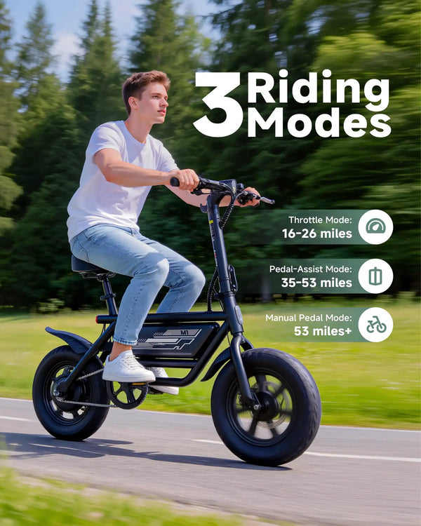 Dyu Mini Folding Fat Tire E Bike — product view 5