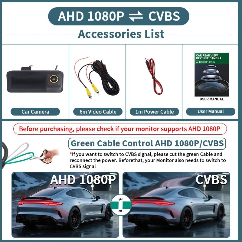 Rear View Camera 1080P 170 Degree For Ford Focus 2 Mk2 Mondeo Mk4 S Max - stepyours.com