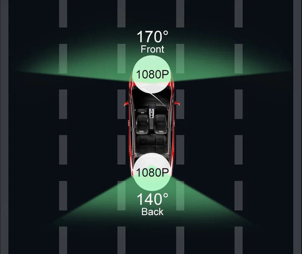 10 Inch 1080P Night Vision Car Dash Cam With Touch Screen And Rear View Mirror - stepyours.com