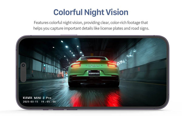 2K Kawa Mini 3 Pro Car Dash Cam With WiFi App Parking Mode And Voice Control - stepyours.com